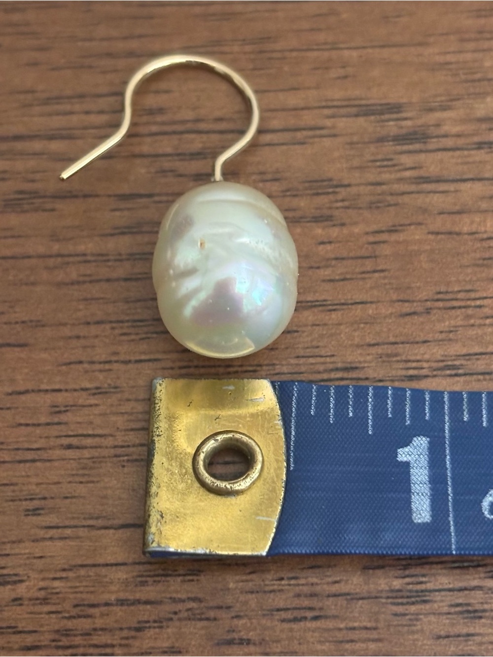 Vintage Majorica Ivory White Baroque Organic Man-Made Pearl Drop Earrings - Picture 4 of 5